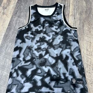 And1 Black and White Abstract Mesh Basketball Tank